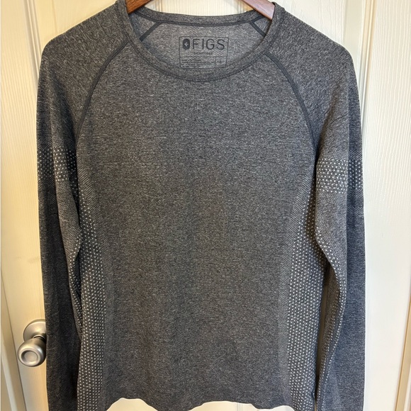 FIGS Seamless Long Sleeve Performance Top – Gray | Women’s L - Picture 2 of 6
